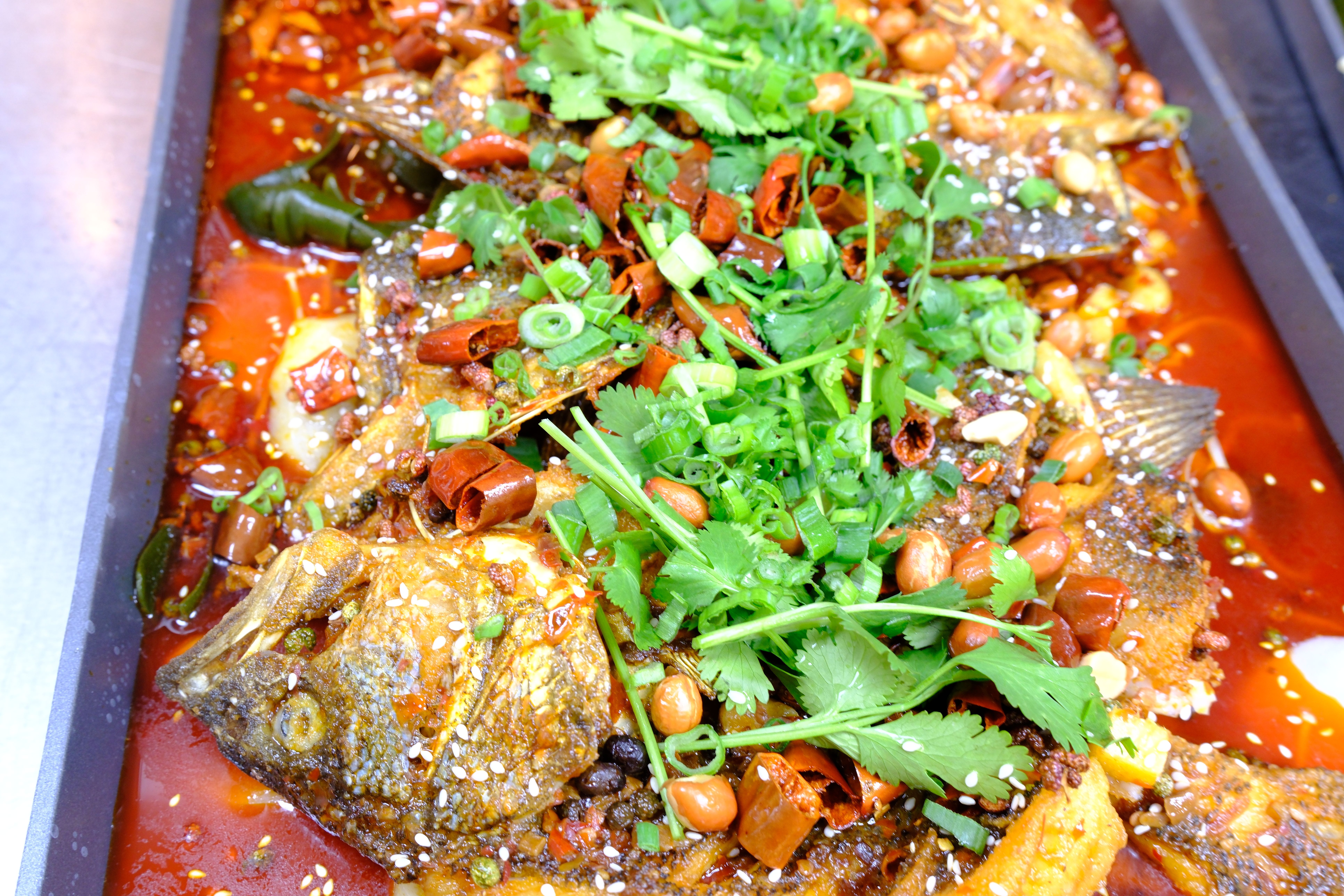 Iron-Grilled Whole Fish 铁盘现烤活鱼